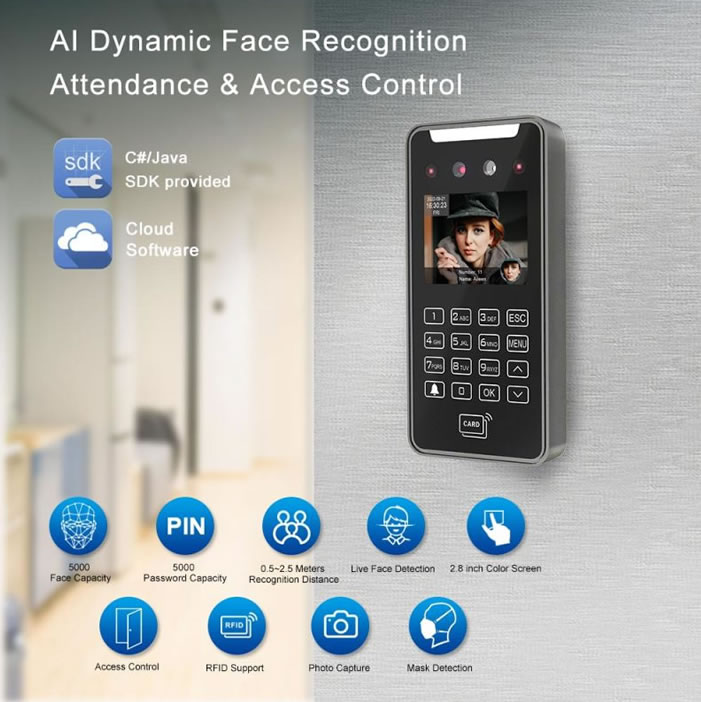 Access Control AI20 Dynamic Facial Recognition System Terminal